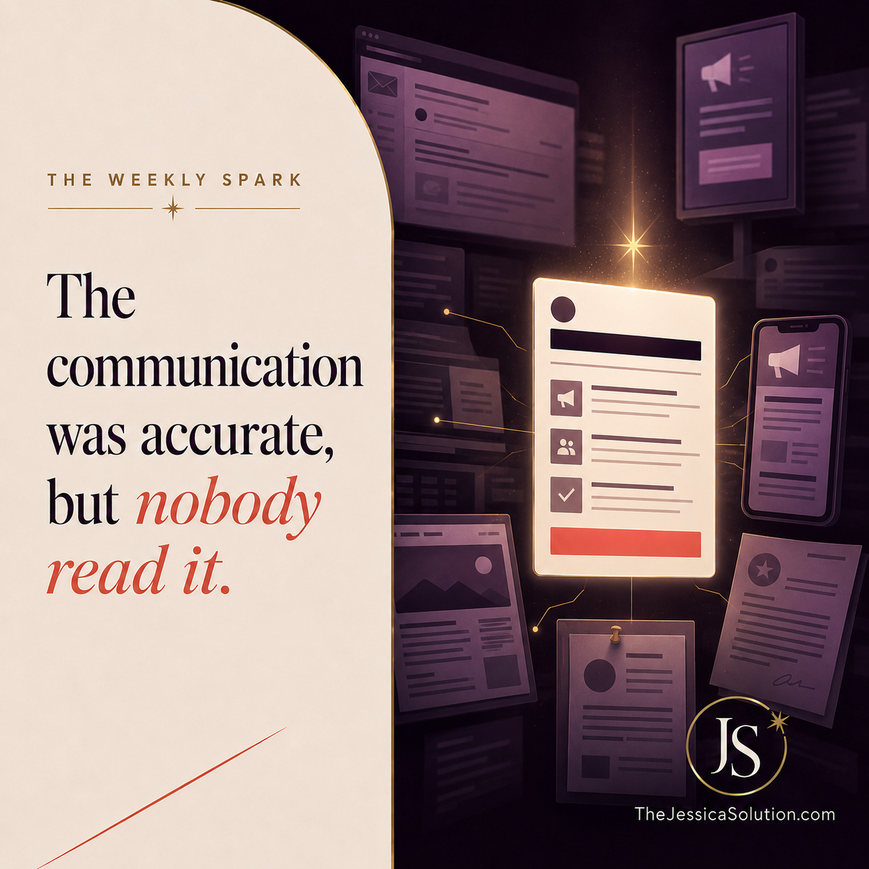 Weekly Spark about communications that get read